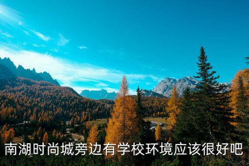 南湖时尚城旁边有学校环境应该很好吧