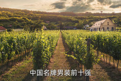 中国名牌男装前十强