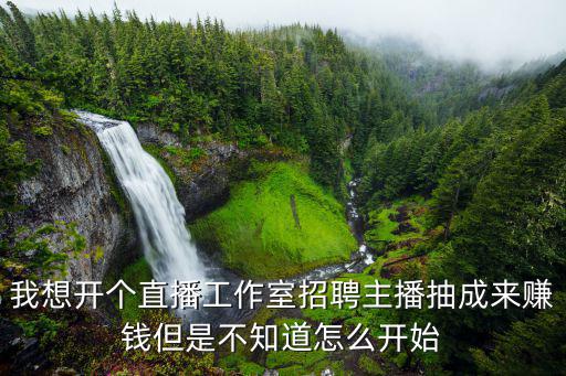 我想开个直播工作室招聘主播抽成来赚钱但是不知道怎么开始