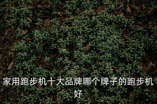 家用跑步机十大品牌哪个牌子的跑步机好