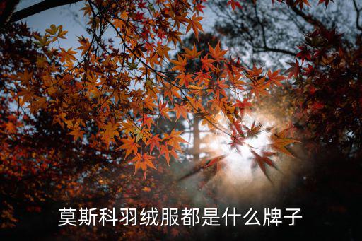莫斯科羽绒服都是什么牌子