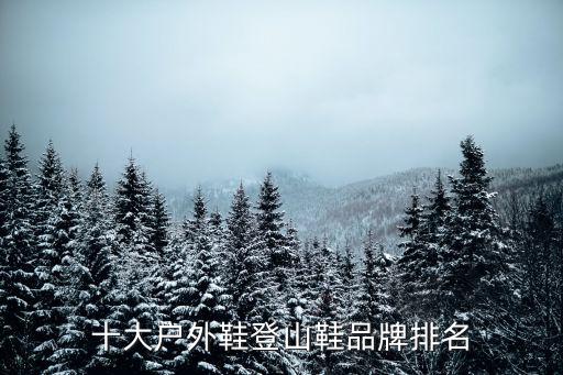 十大户外鞋登山鞋品牌排名