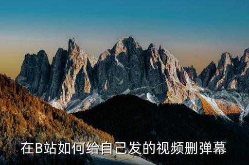 在B站如何给自己发的视频删弹幕