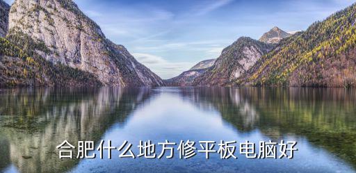 合肥什么地方修平板电脑好