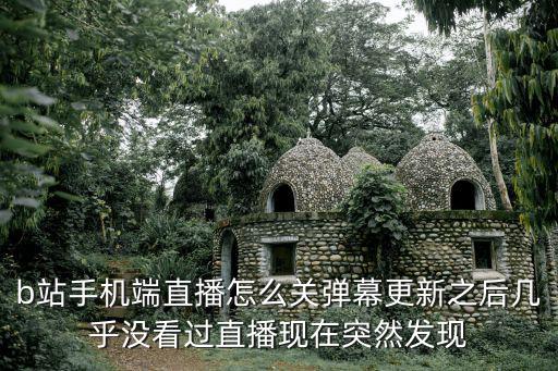 b站手机端直播怎么关弹幕更新之后几乎没看过直播现在突然发现