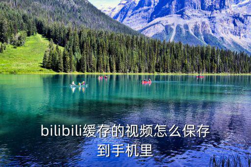 bilibili缓存的视频怎么保存到手机里