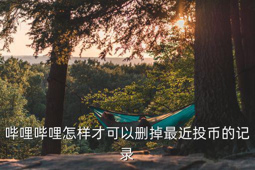 哔哩哔哩怎样才可以删掉最近投币的记录