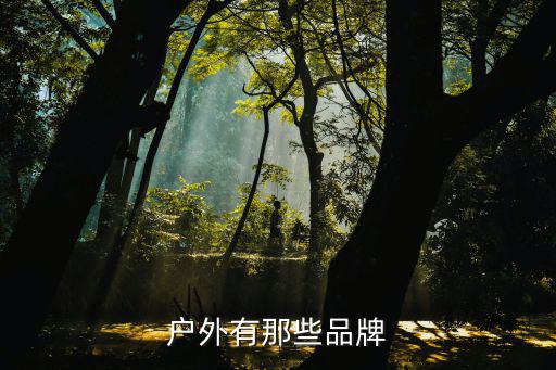 户外有那些品牌