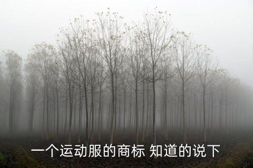 一个运动服的商标 知道的说下