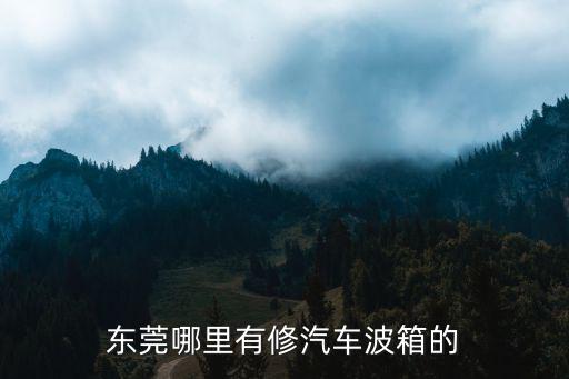 东莞哪里有修汽车波箱的
