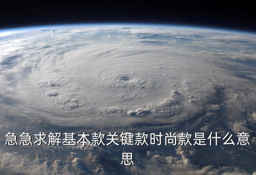 急急求解基本款关键款时尚款是什么意思