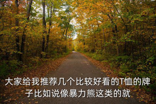 大家给我推荐几个比较好看的T恤的牌子比如说像暴力熊这类的就