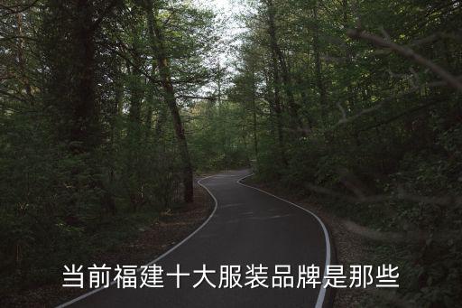 当前福建十大服装品牌是那些