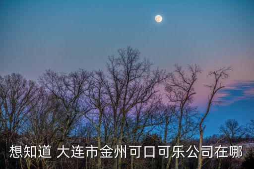 想知道 大连市金州可口可乐公司在哪