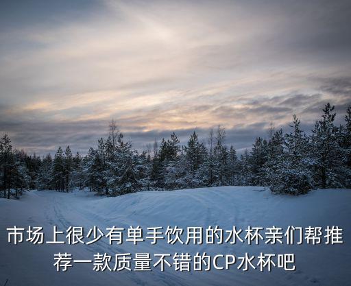 市场上很少有单手饮用的水杯亲们帮推荐一款质量不错的CP水杯吧