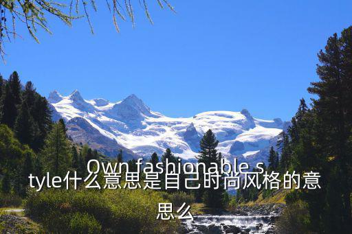 时尚具有什么特点英语，Own fashionable style什么意思是自己时尚风格的意思么