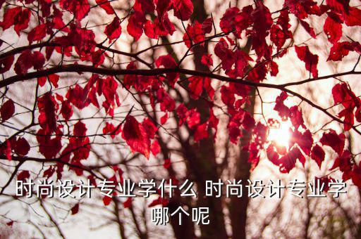 时尚设计专业学什么 时尚设计专业学哪个呢