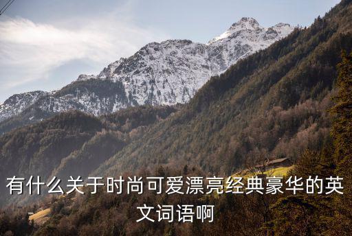 有什么关于时尚可爱漂亮经典豪华的英文词语啊
