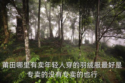 莆田哪里有卖年轻人穿的羽绒服最好是专卖的没有专卖的也行