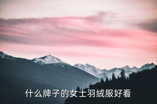 什么牌子的女士羽绒服好看