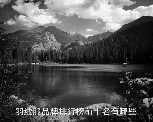 羽绒服品牌排行榜前十名有哪些
