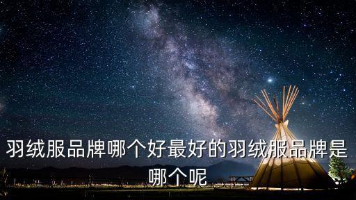 羽绒服品牌哪个好最好的羽绒服品牌是哪个呢