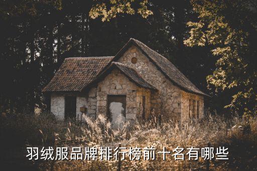 羽绒服品牌排行榜前十名有哪些