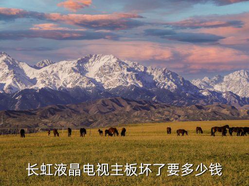 长虹液晶电视主板坏了要多少钱