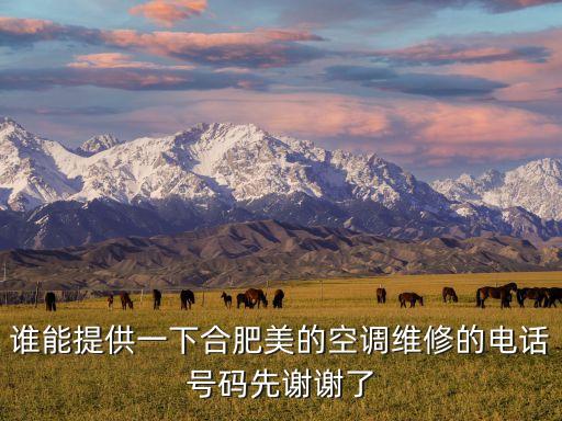 美的合肥售后服务电话是多少，美的空调维修电话是多少