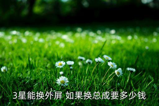 3星能换外屏 如果换总成要多少钱