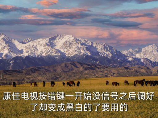 康佳电视按错键一开始没信号之后调好了却变成黑白的了要用的