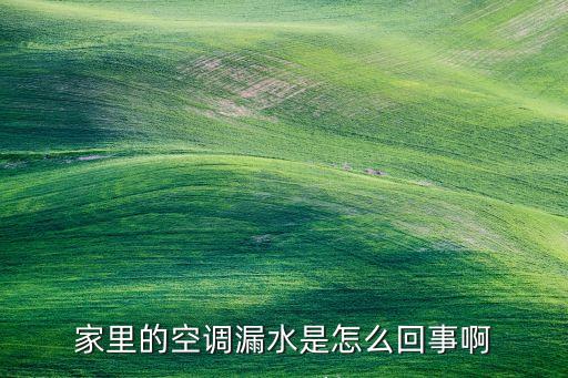 家里的空调漏水是怎么回事啊