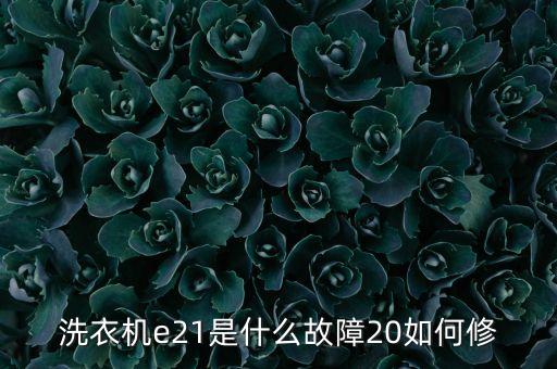洗衣机e21是什么故障20如何修