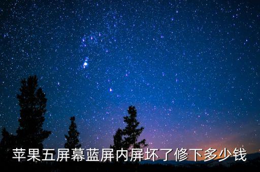 苹果五屏幕蓝屏内屏坏了修下多少钱