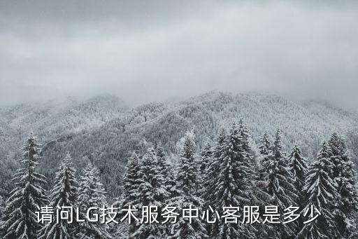 请问LG技术服务中心客服是多少