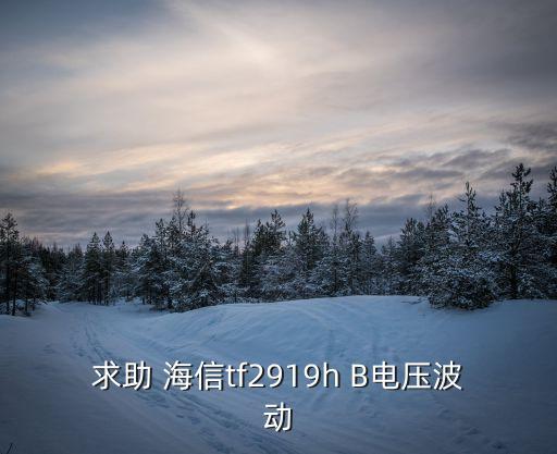 求助 海信tf2919h B电压波动