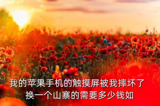 我的苹果手机的触摸屏被我摔坏了  换一个山寨的需要多少钱如