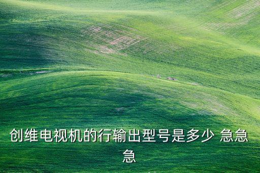 创维电视机的行输出型号是多少 急急急