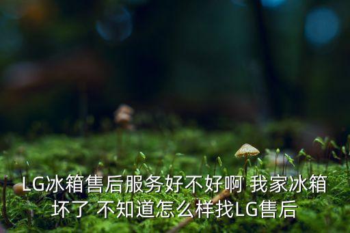 福州lg冰箱售后电话是多少钱，LG冰箱售后服务好不好啊 我家冰箱坏了 不知道怎么样找LG售后