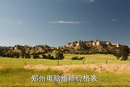 郑州电脑维修价格表