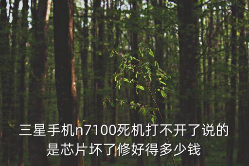 三星手机n7100死机打不开了说的是芯片坏了修好得多少钱