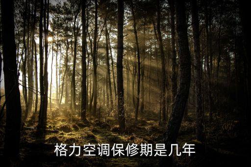 格力空调保修期是几年