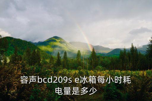 容声bcd209s e冰箱每小时耗电量是多少