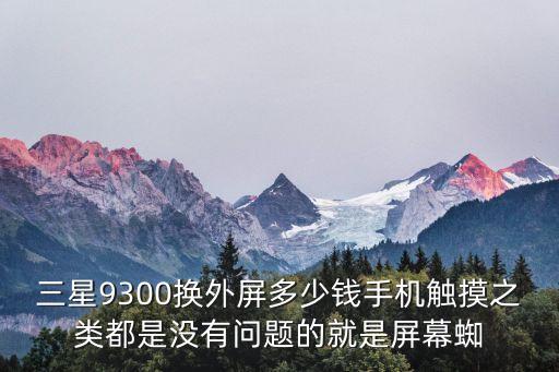 三星9300换外屏多少钱手机触摸之类都是没有问题的就是屏幕蜘