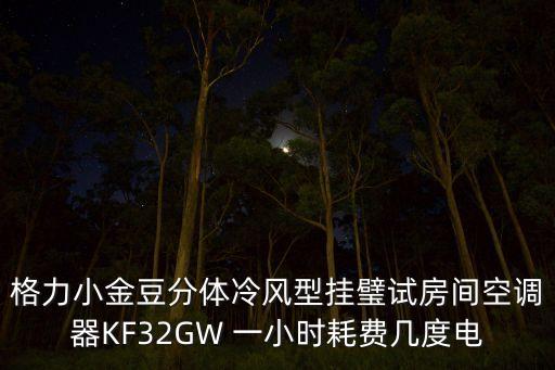 格力小金豆分体冷风型挂璧试房间空调器KF32GW 一小时耗费几度电