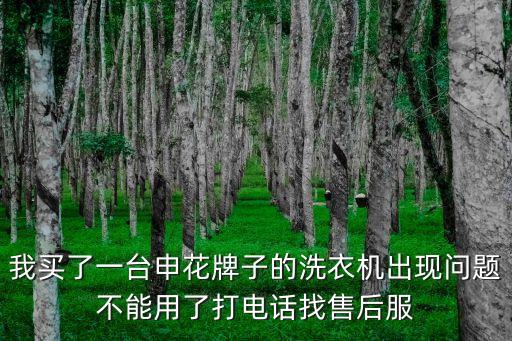 我买了一台申花牌子的洗衣机出现问题不能用了打电话找售后服