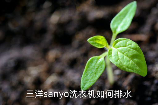 三洋sanyo洗衣机如何排水
