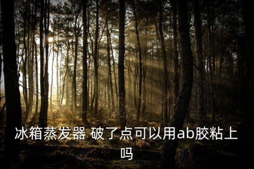 冰箱蒸发器 破了点可以用ab胶粘上吗