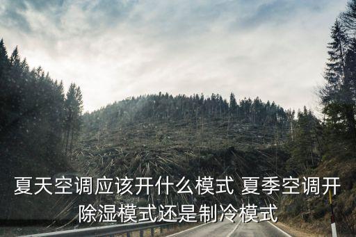 夏天空调应该开什么模式 夏季空调开除湿模式还是制冷模式