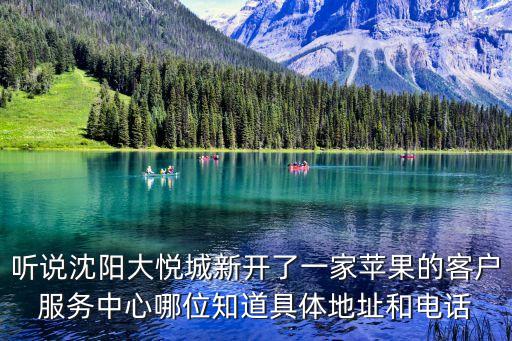 听说沈阳大悦城新开了一家苹果的客户服务中心哪位知道具体地址和电话